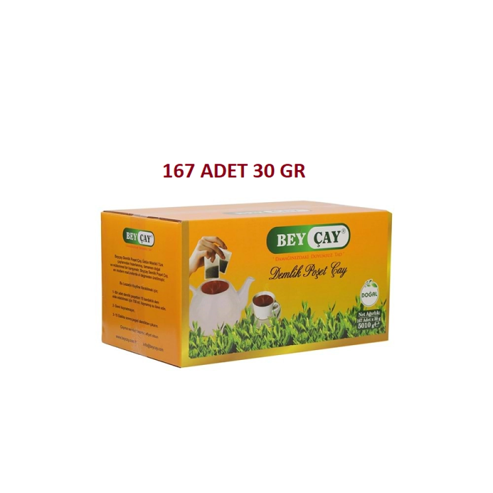 Bey Çay Demlik Poşet 167 Adet X 30 Gr  5 KG 